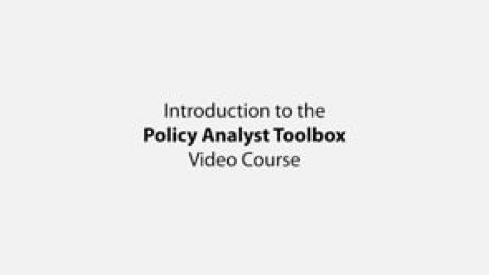 Policy Analyst Toolbox Introduction